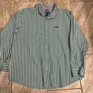 Chaps Men's Button Down Shirt - Long Sleeve Collared- Easy Care | Size:XXL